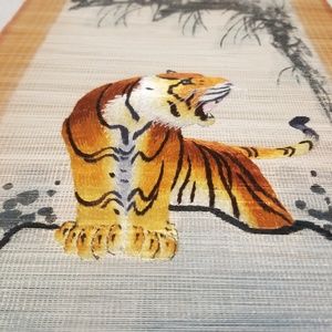 Water color and embroidery wall hanging